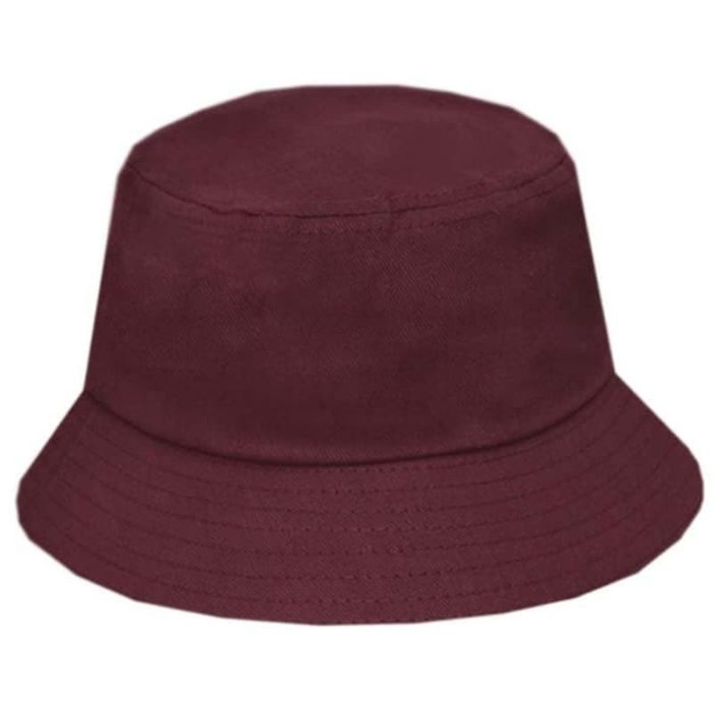 Topi Bucket Hat Polos Bolak Balik