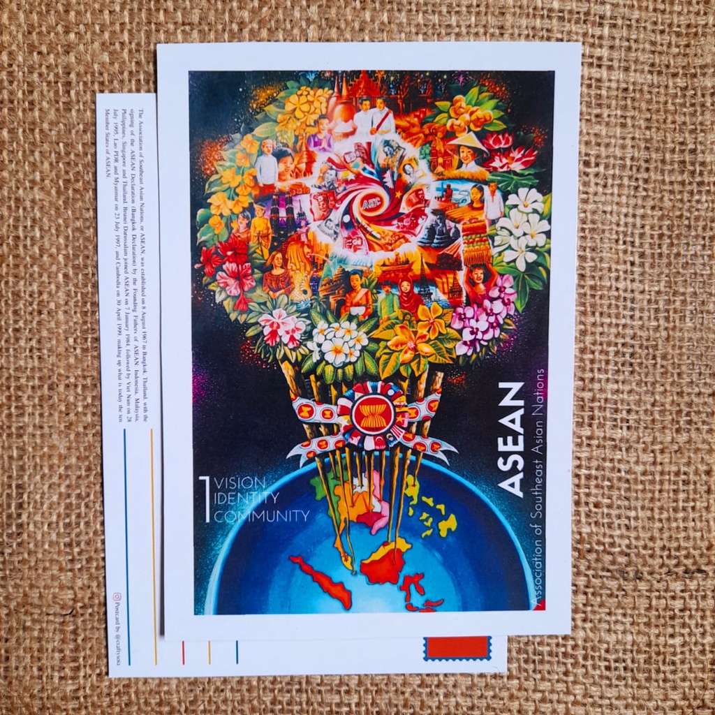 

Kartu Pos / Postcard / Postcrossing Indonesia - Ilustrasi ASEAN