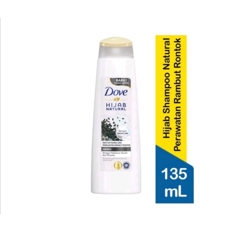 Dove shampo Hijab Natural dengan habbatussauda dan micellar 135ml