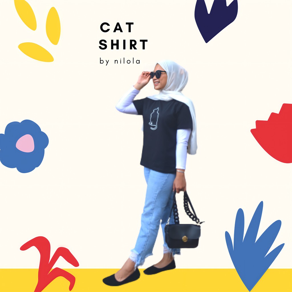 KAOS WANITA/KAOS TUMBLR/KAOS MURAH/ KAOS KUCING/ COTTON COMBED 30S