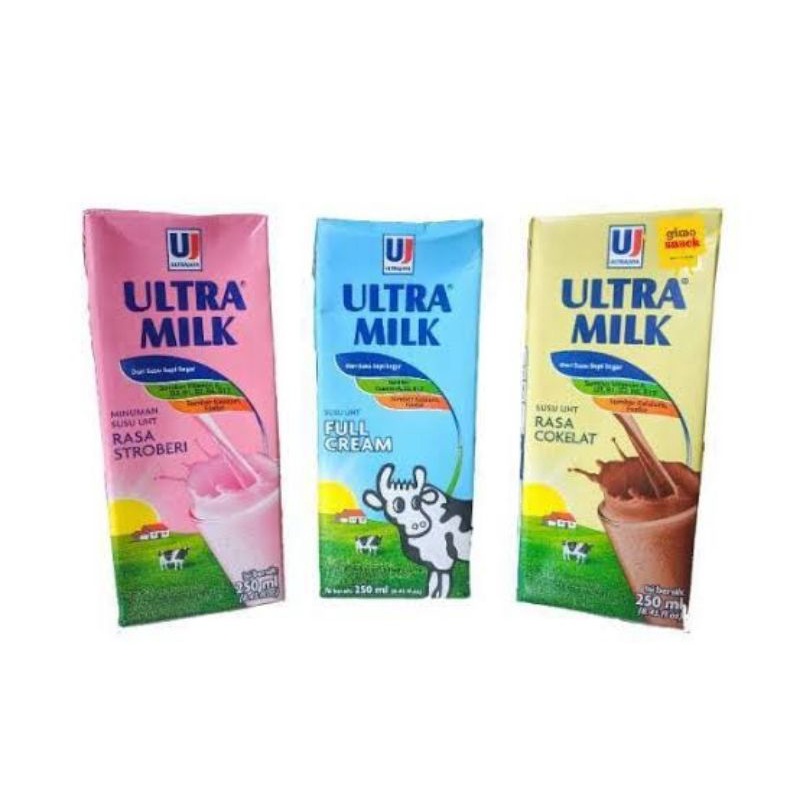 

Ultra Jaya Ultra Milk All Varian Minuman Susu 250mL 24 Pcs