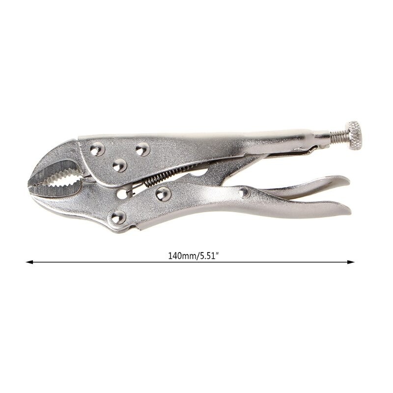 Tang Multifungsi Locking Pliers Ground Mouth Lock Jaw Clamp 5 Inch X47 - Silver