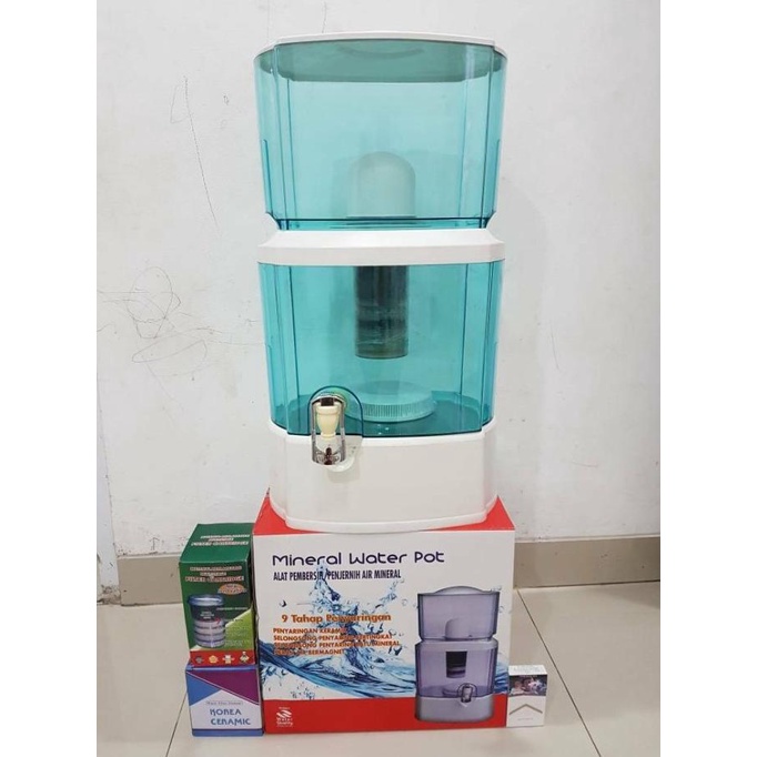 =====] bio energy water pot kotak 24 liter, mineral water pot, water purifier
