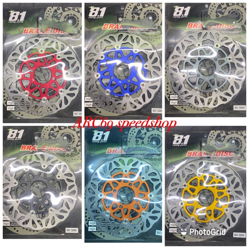 Disc Piringan Cakram Depan 81 Cnc Floating 260mm + breket Honda Beat,Vario,Scoopy