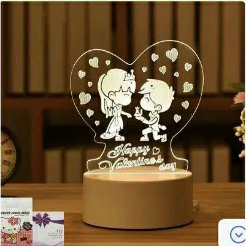 KADO UNIK HADIAH LAMPU TIDUR CUSTOM KPOP BTS BT21 EXO ULANG TAHUN GIFT PACAR DEKORASI KAMAR MINIMLIS-Romantis F9