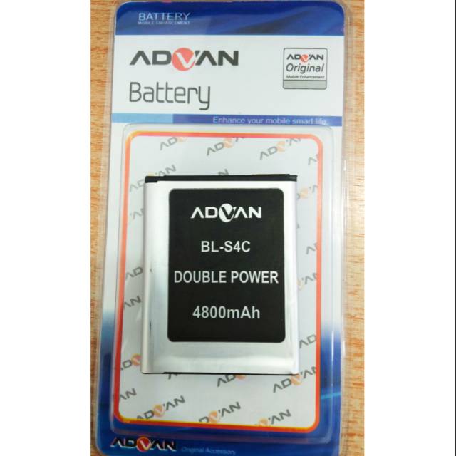 Baterai Advan S4C BL-S4C Original Double Power Batre Batrai Battery HP BLS4C