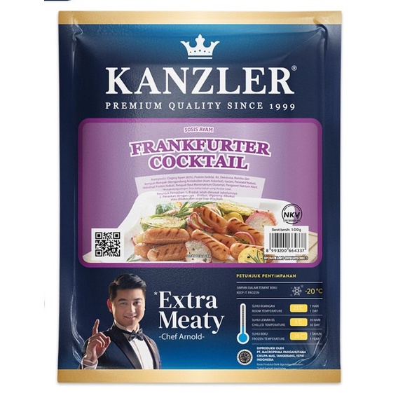 

Kanzler Sosis Frankfurter Cocktail 500gr (KHUSUS KURIR INSTANT)