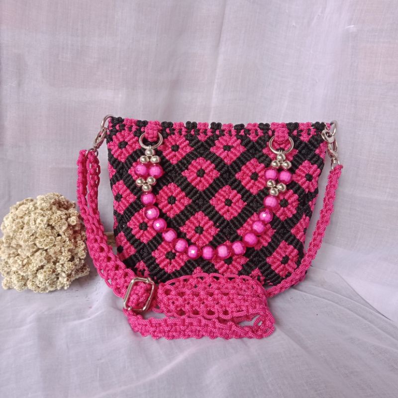 Tas Tali Kur Motif Bunga Sakura