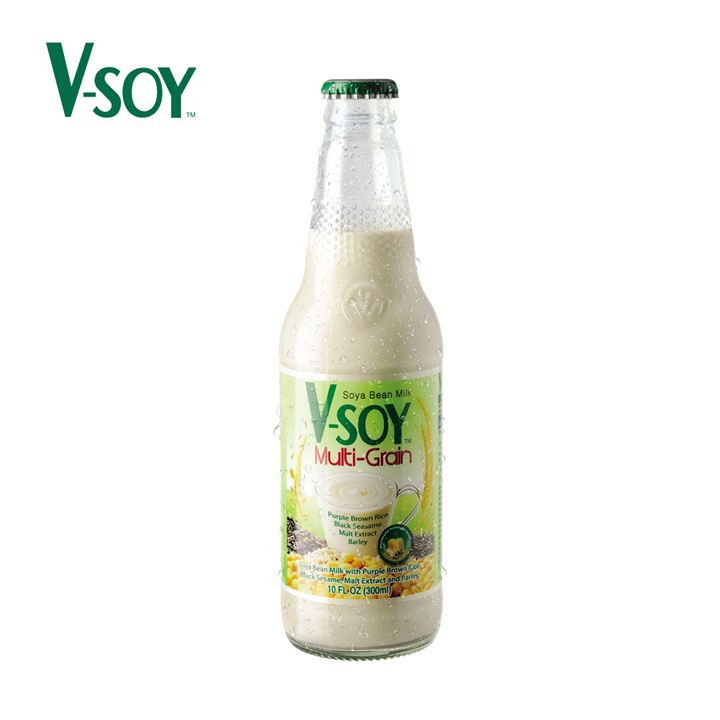 

V-SOY MuLtigrain susu kedelai 300ml Botol kaca