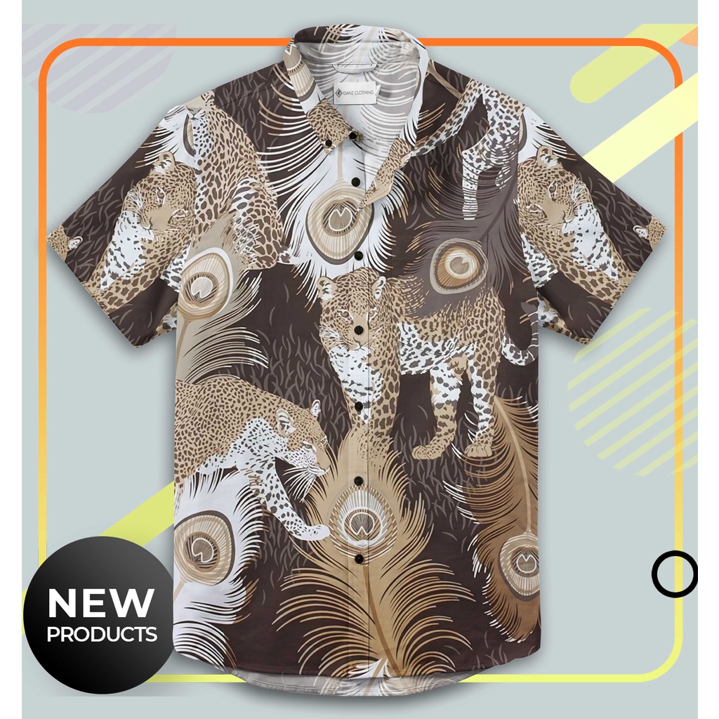 Kemeja Pria Premium - Tiger Culture Wood