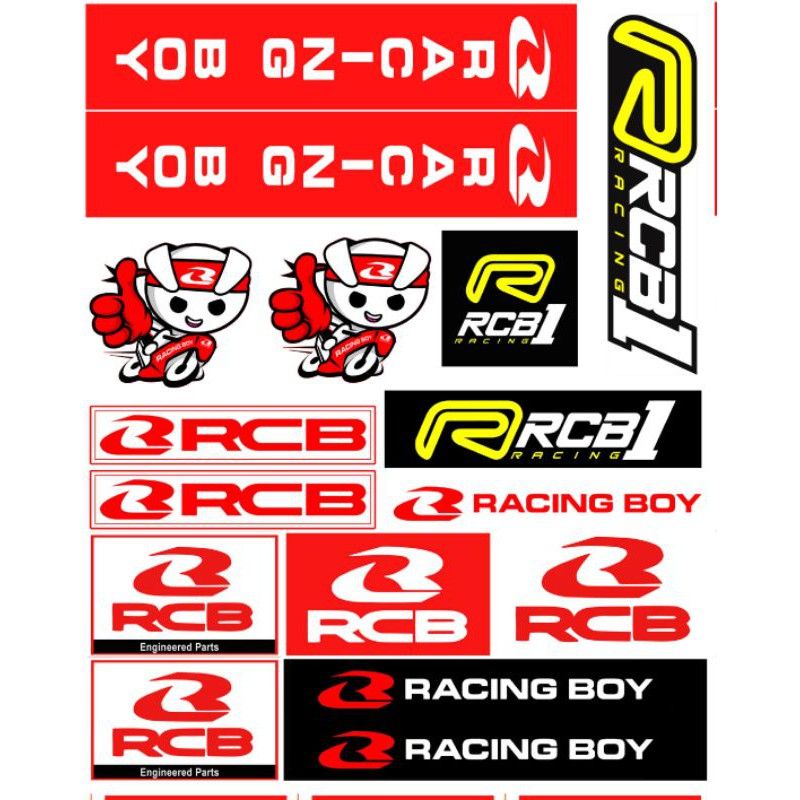 stiker rcb pack komplit racing racing boy