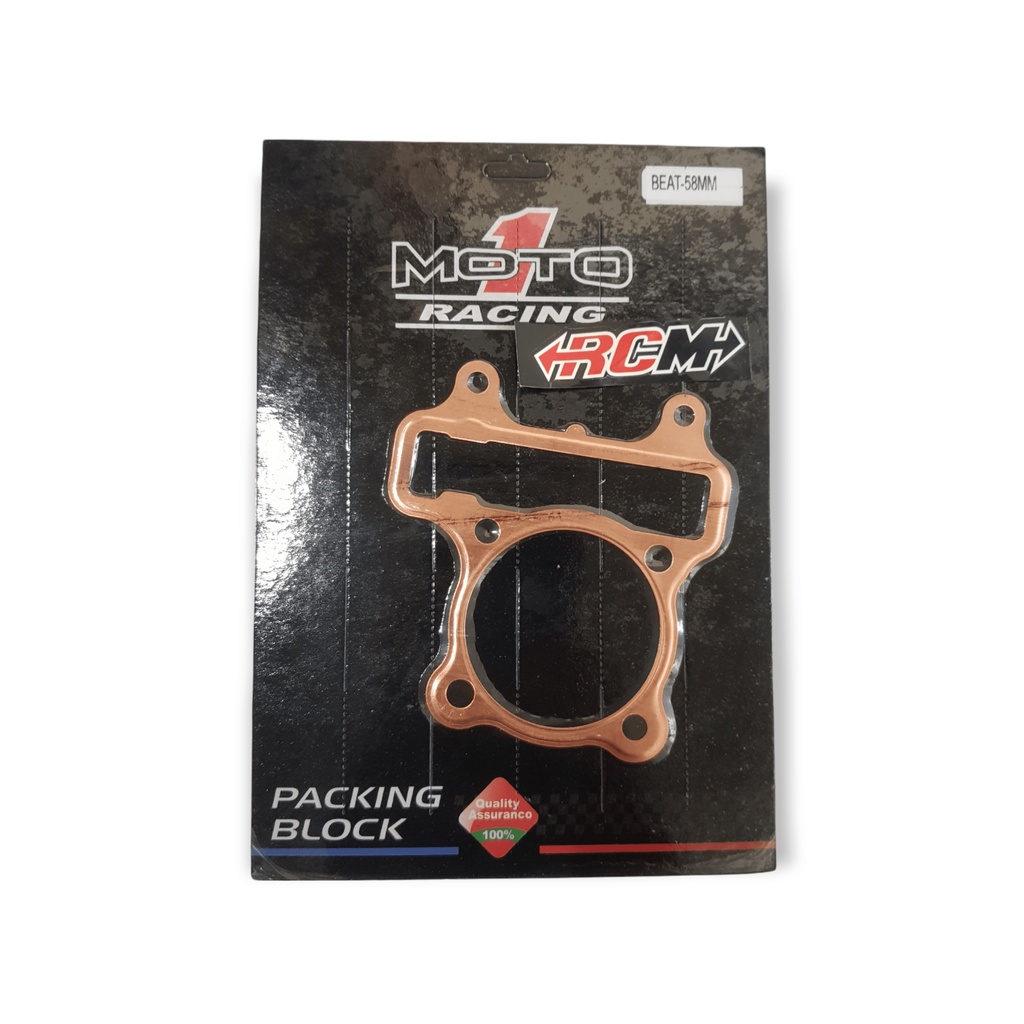 PAKING PERPAK GASKET PACKING HEAD COP KOP ATAS TEMBAGA KUNINGAN KUNING HONDA BEAT SCOOPY  0.5 0,5  58MM 58 MM ORI ORIGINAL MOTO1 ASLI