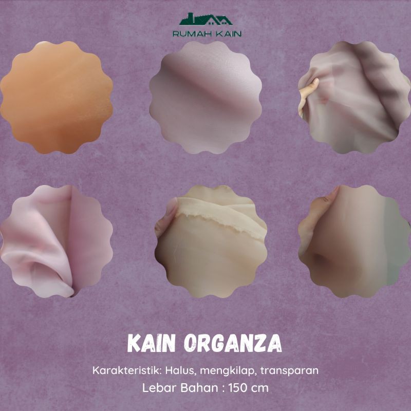 MURAH GILA Kain Organza/ Organza Polos/ Organza/ Kain Textile Organza Silk/ Organza Silk / Organsa