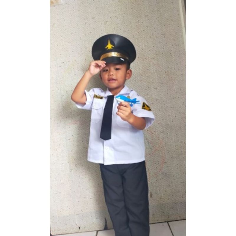 BAJU SERAGAM PILOT ANAK LAKI-LAKI DAN PEREMPUAN/SETELAN/KOSTUM KARNAVAL