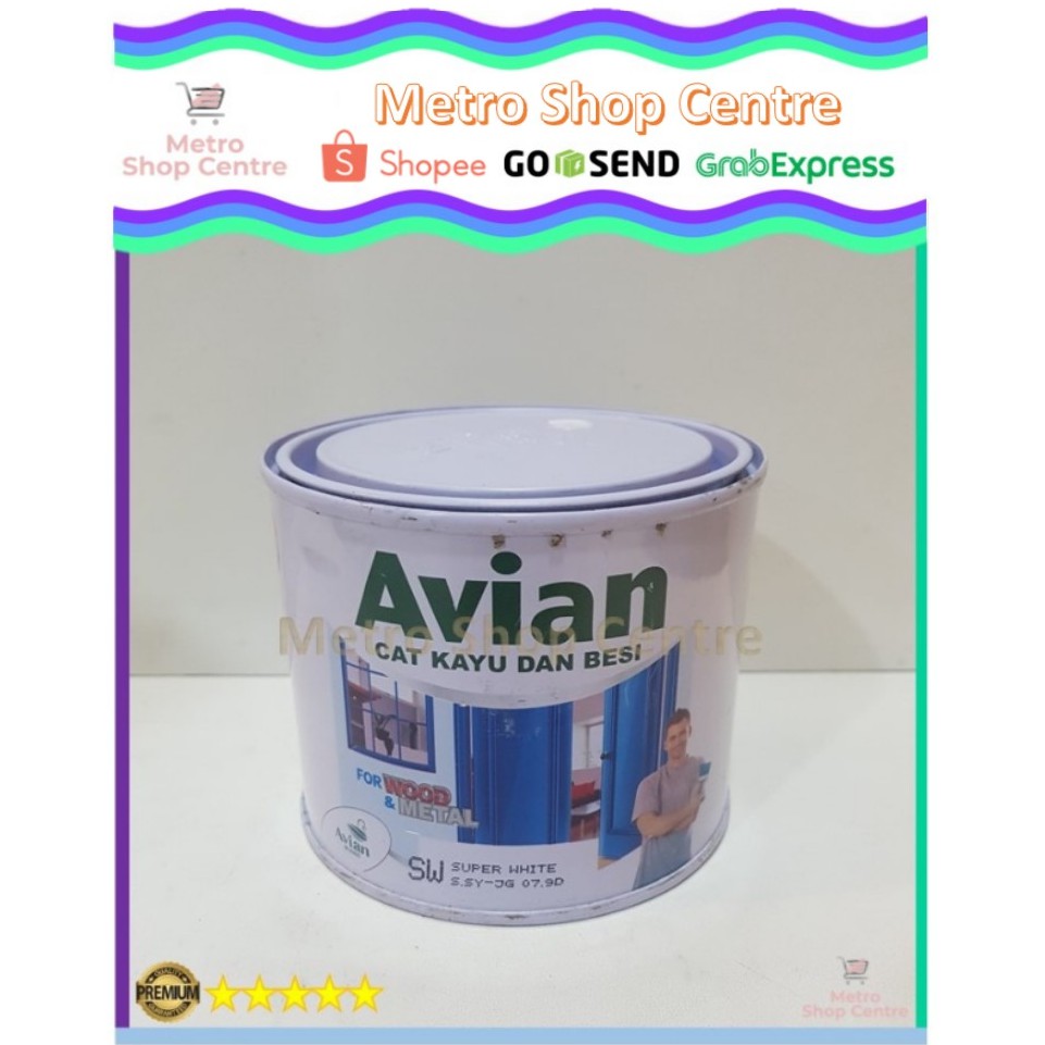 AVIAN - Cat Kayu Besi Avian High Gloss (Cepat Kering) 1/2 Kg Putih (SW) Glossy