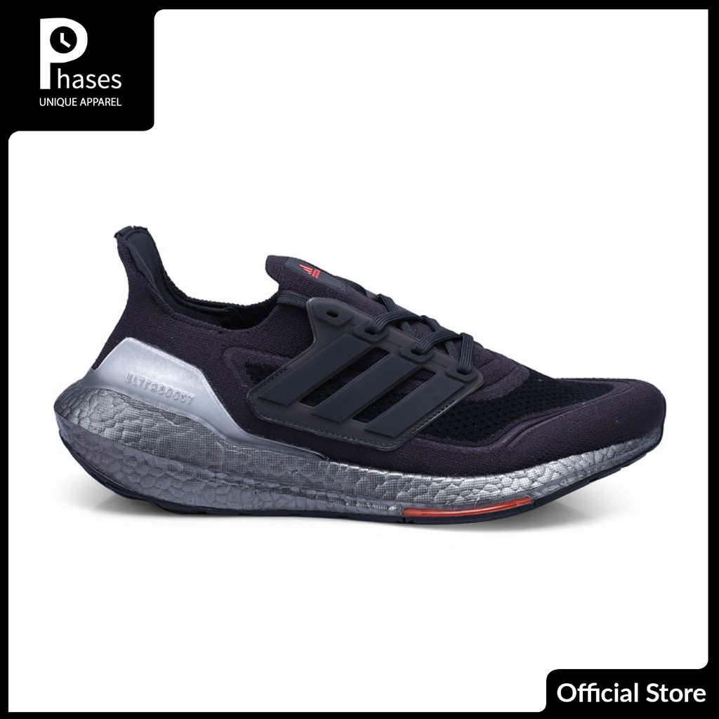 Adidas Ultraboost 21 Black Silver Original Import