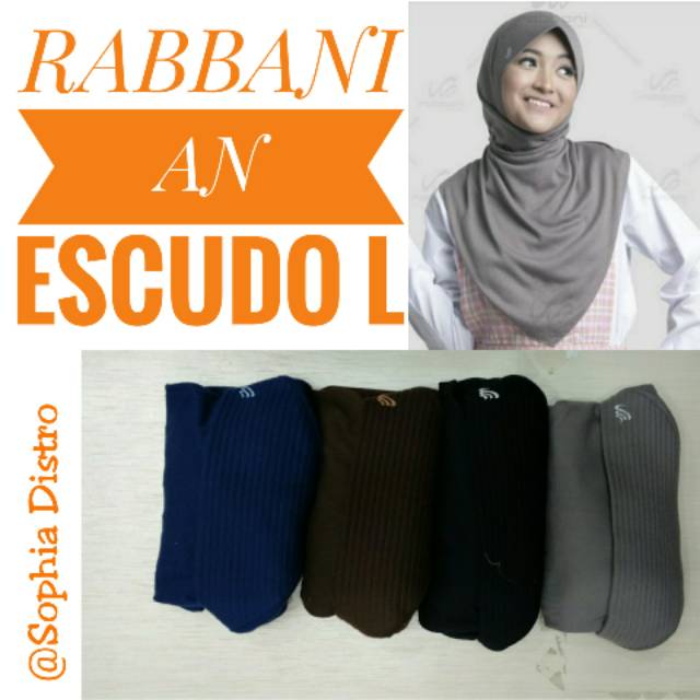 Great Escudo L Kerudung Rabbani Kancing Belakang