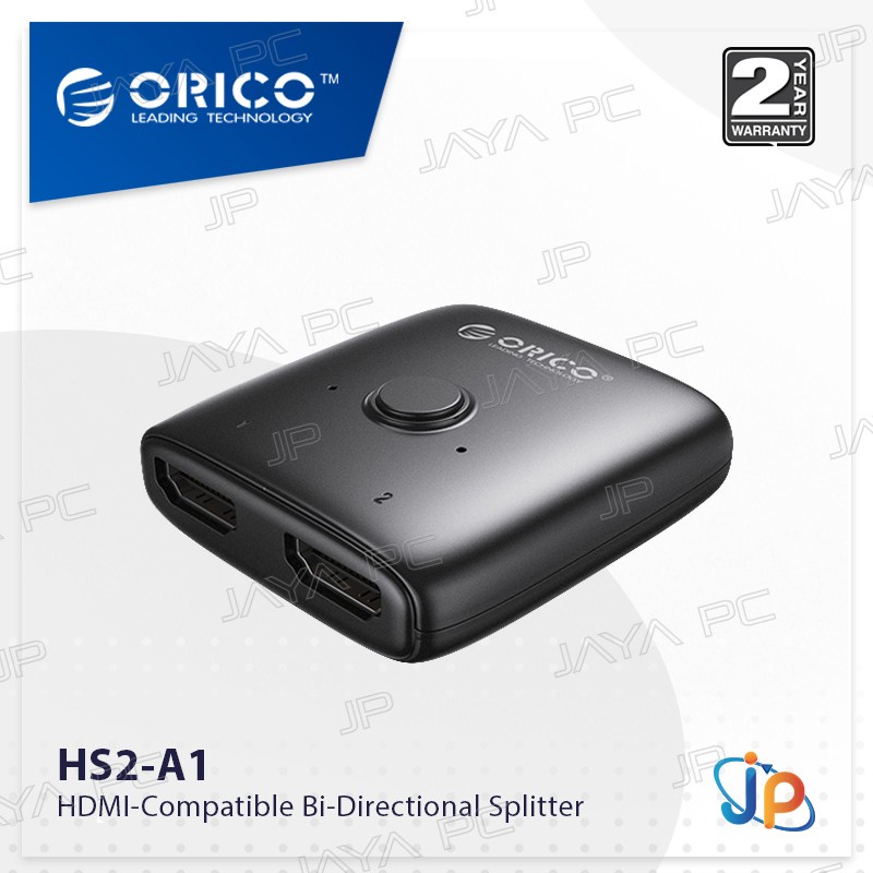 Orico HS2-A1-BK-E HDMI Bi-directional Splitter or Switcher 4K 60Hz