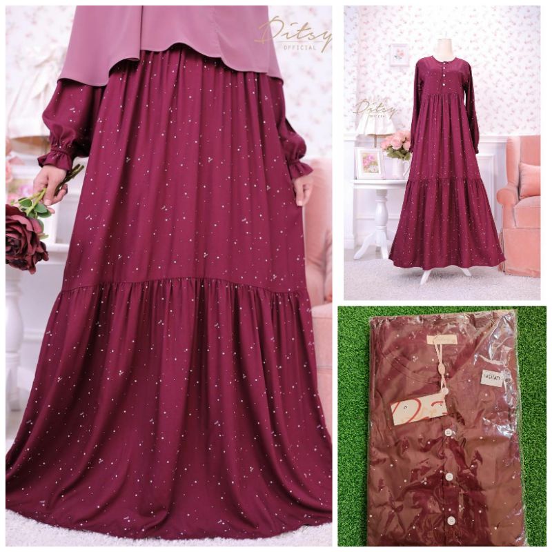 PUNTO MAROON DITSY Nightgown Juli 2022
