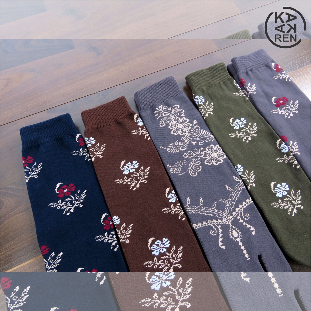 Kakaren Paket Kaos Kaki Motif Bunga Warna Tua Ukuran S Mix 12