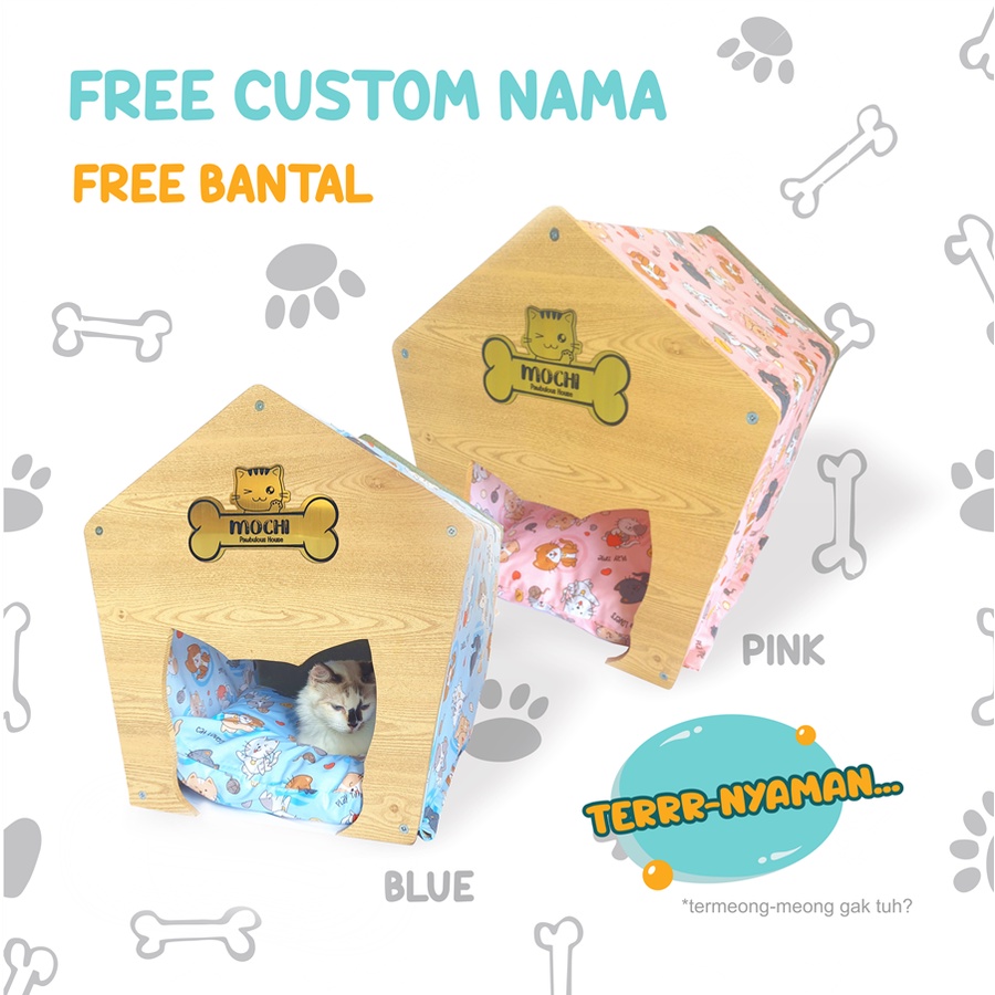 Custom Nama Rumah Kucing CUTE CAT HOME