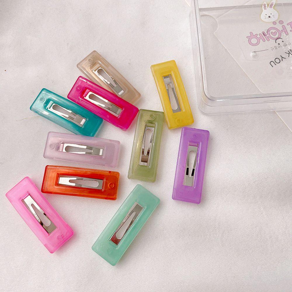 Jepit Rambut Warna Jelly Agustinina Frosting Lovely Barrttes Cute Square Acrylic Hair Clip