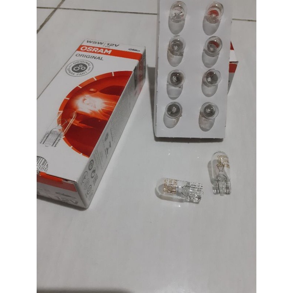 Lampu/Bohlam T10 Osram Motor/Mobil Harga Per kotak Asli