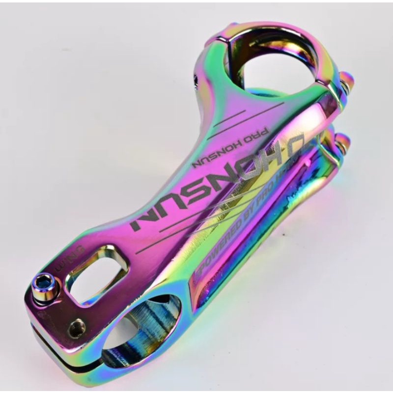 Honsun Pro Stem 31.8 mm 7 CM 17 Derajat Stem Handlebar Sepeda Rainbow