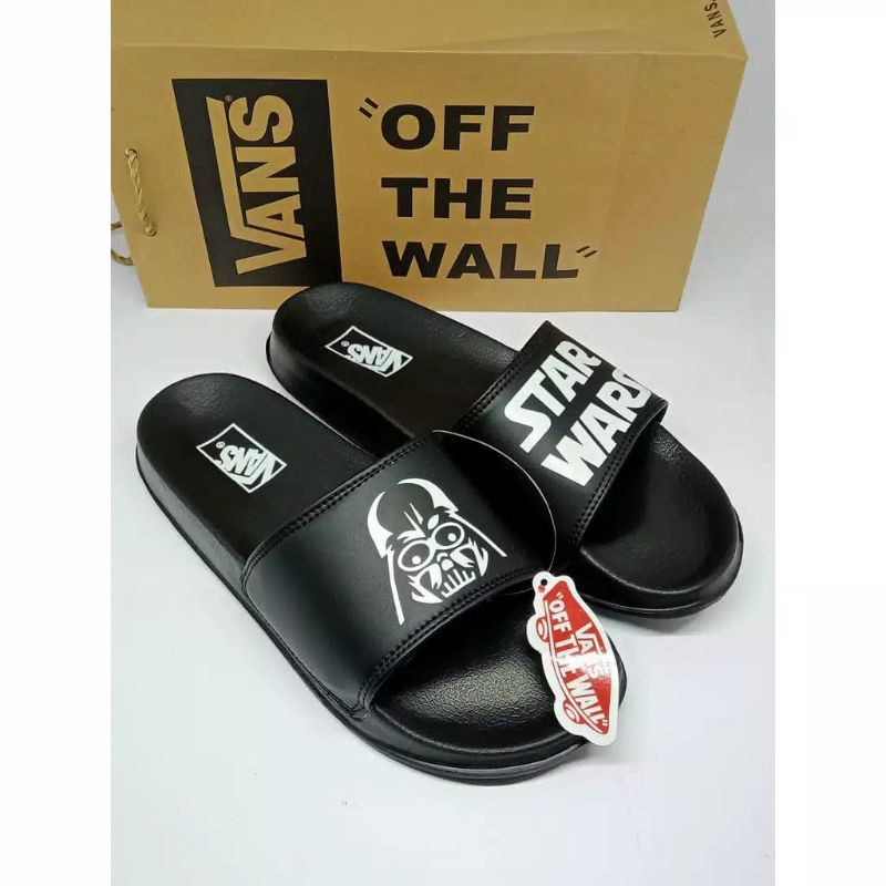 Sandal Vans x STAR WARS Full Black/ Sandal Flip Flop Pria Wanita-5