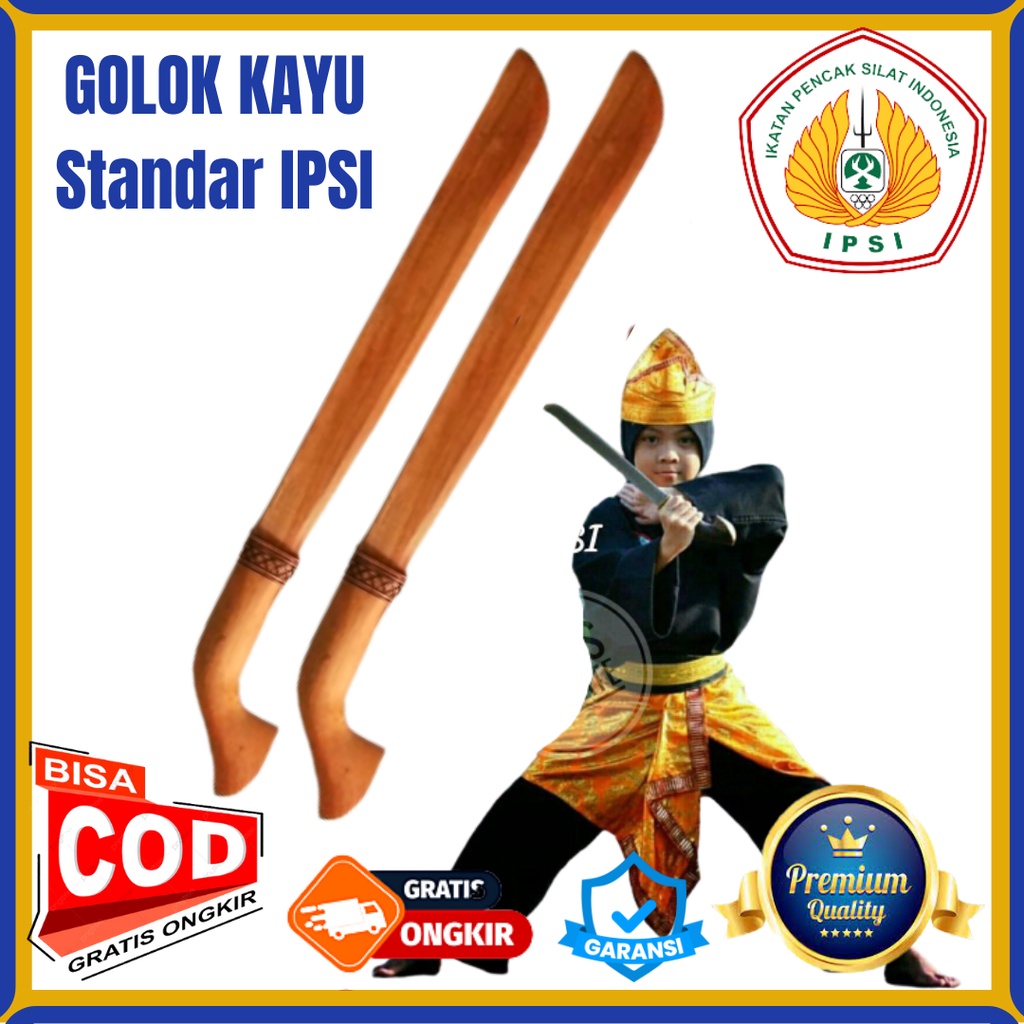 Golok Kayu Untuk Silat / Golok Kayu Pencak SIlat / Golok Kayu Silat / Golok Kayu IPSI / Golok Kayu L