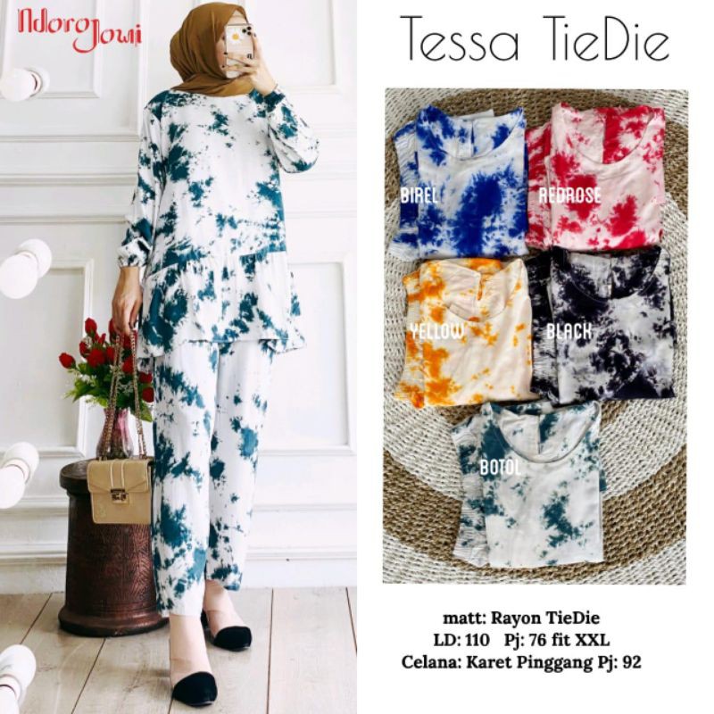 Tessa Tie Dye Die Setelan Jumbo Lengan Panjang Celana Panjang by Ndoro Jowi Solo