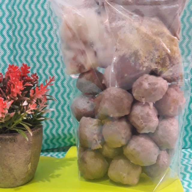 

Bakso daging sapi murni plus bumbu kuah dan tetelan harga 45k