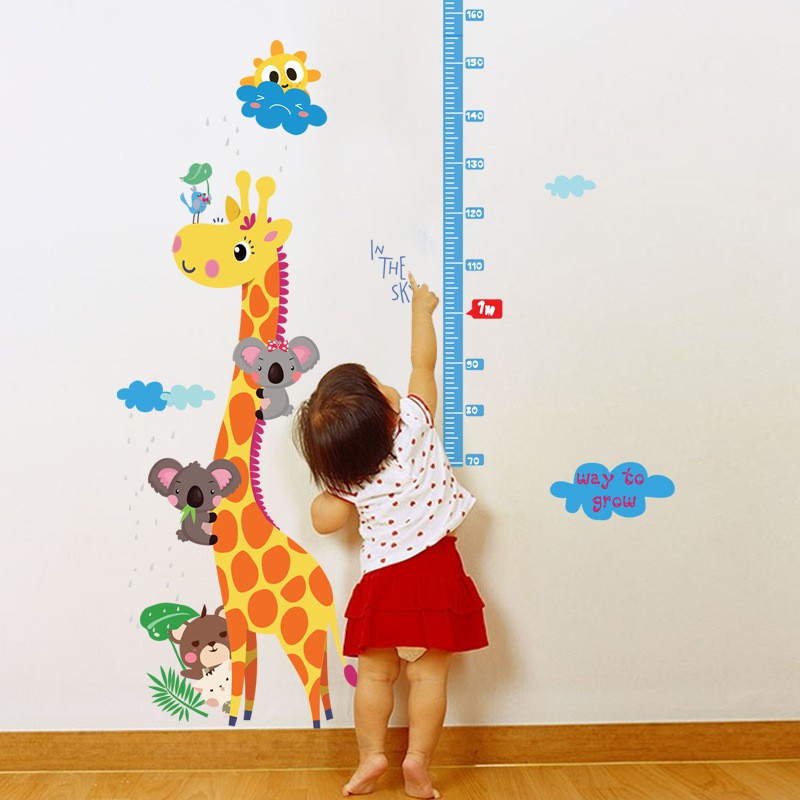 RELIZA WALL STICKER TINGGI BADAN JERAPAH GROW UP ANIMAL SK9002 STIKER DINDING