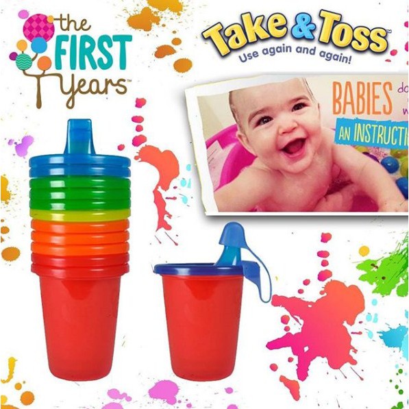THE FIRST YEARS TAKE & TOSS SPILL PROOF GELAS MINUM ANAK 7oz/ 207ml (6 pcs)
