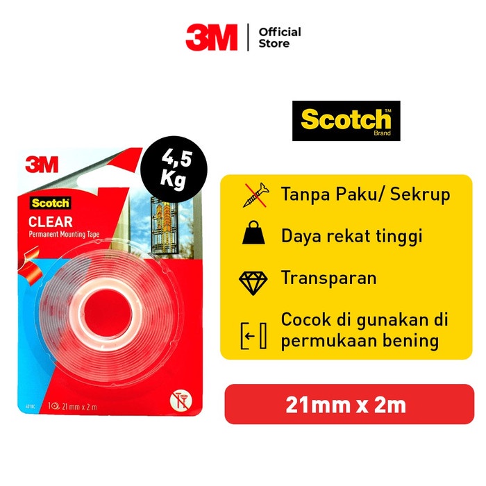 

(BISA COD) Scotch 3M Perekat Isolasi 2 Sisi Mounting Tape Permanen 3M-4010C - 1