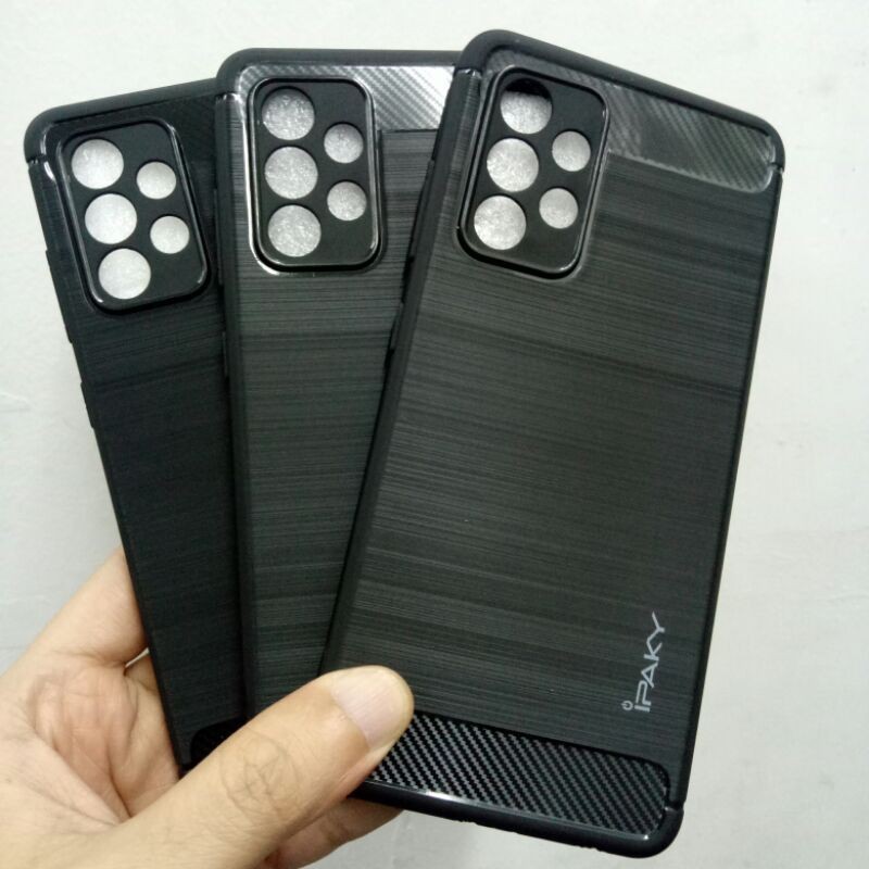 SAMSUNG  A52S 5G A52 4G 5G A72 4G 5G A32 4G A32 5G CASE SOFTCASE IPAKY CARBON, CASE BLACK CARBON SHOCKPROOF CARBON