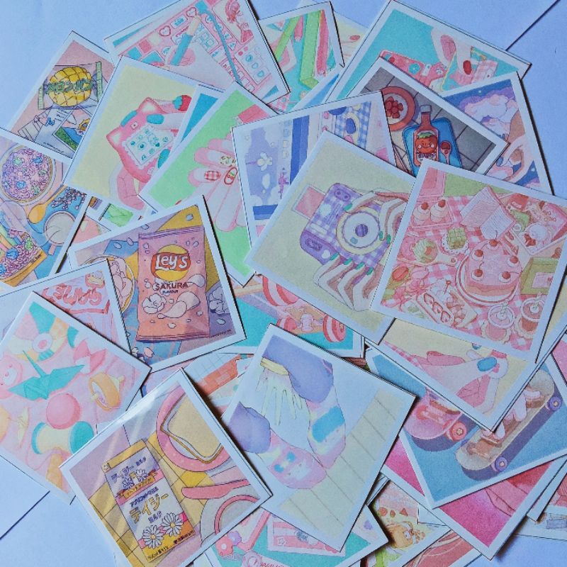 

[ CUTE READY STOCK ] stiker aesthetic freebies Tumblr