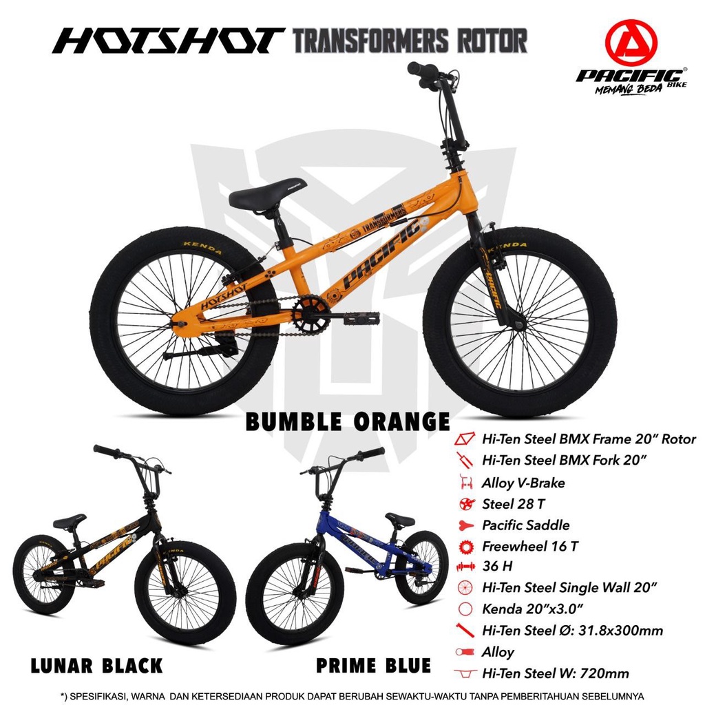 ❤Bazar❤ SEPEDA ANAK COWOK BMX 20 INCH PACIFIC HOTSHOT TRANSFORMER 3.0 ROTOR