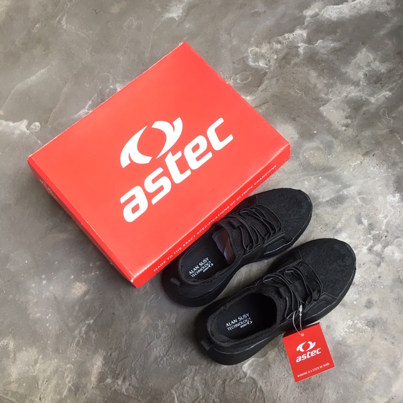 Sepatu Anak Sekolah Warna Hitam ASTEC ORIGINAL SPORT STATION