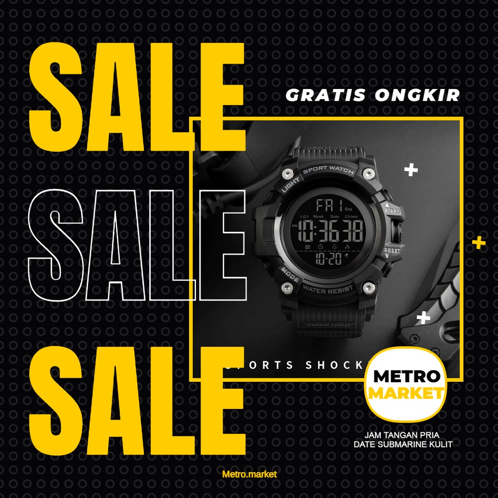 Jam Tangan SKMEI 1384 Anti Air Pria Digital Original Casual Keren Hitam Jam Tangan watch Cowok Cowo 