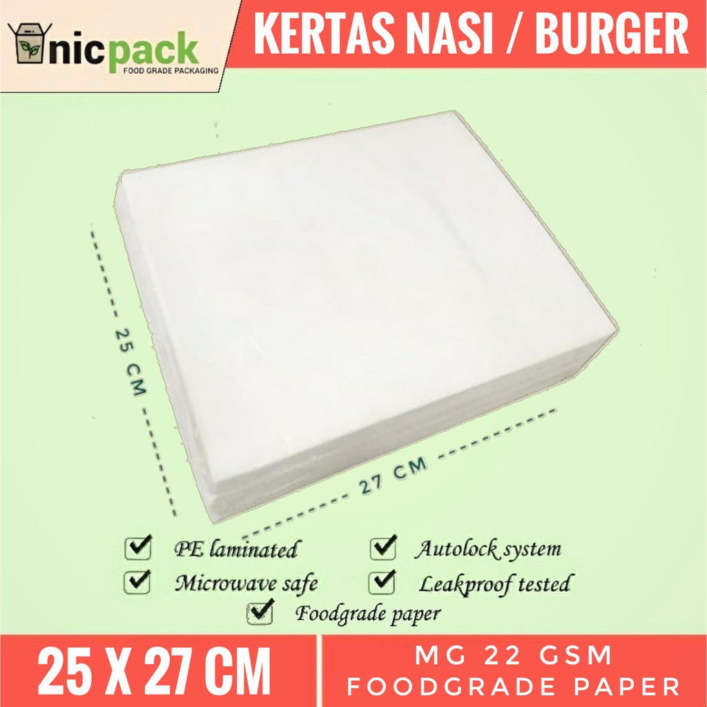 

500 lembar - Kertas Nasi / Kertas Burger