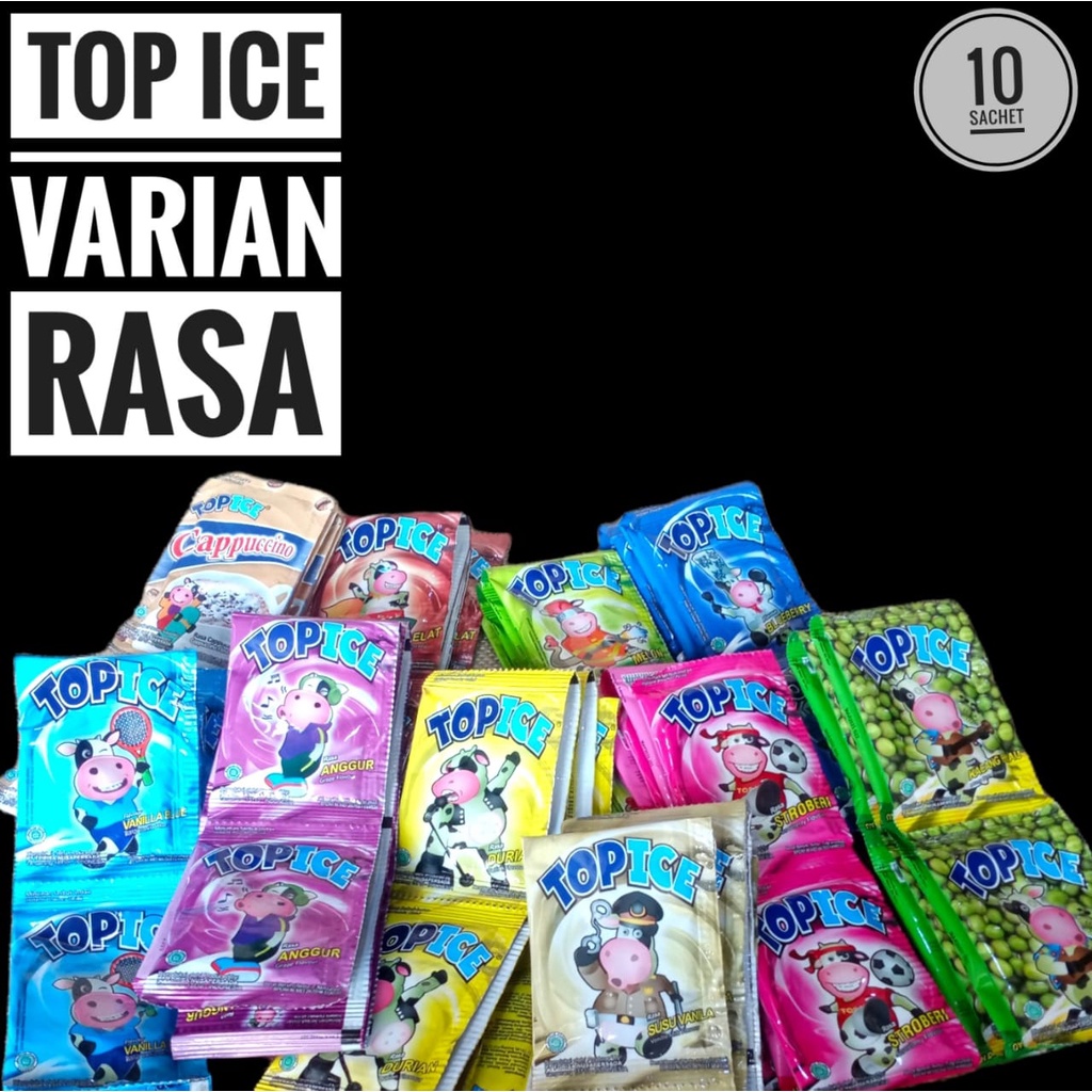 

TOP ICE SERBUK MINUMAN BUBUK VARIAN RASA 1 RENCENG ISI 10 SACHET