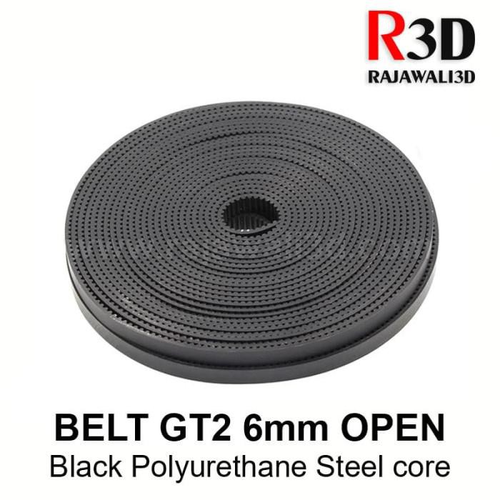 GT2 Timing Belt Width 6mm PU Polyurethane Steel Core Black Open /meter