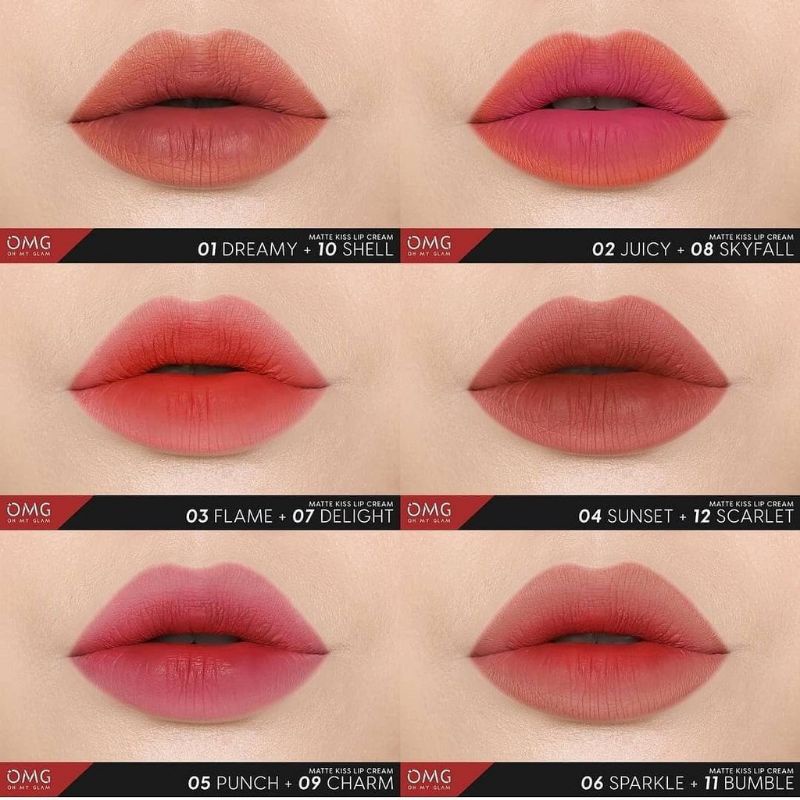 OMG Oh My GLAM Matte Kiss Lip Cream/OMG Ombre Ala Selebgram Combo 2PCS BPOM