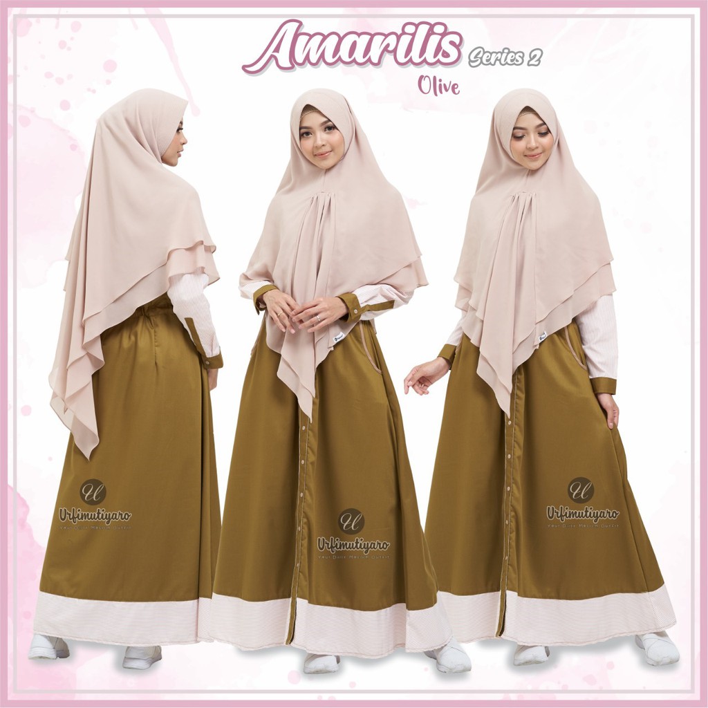 Amarilis Dress Seri 2 Gamis Syari By Urfimutiyaro