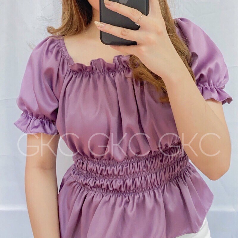 REZA CROP TOP PLUS SIZE-Atasan Wanita Fashion wanita Plus Size Big Size