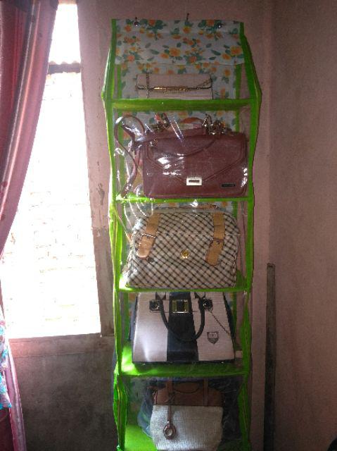 [bisa Cod] Promo Murah Set 4in1 Rak Gantung Motif Bunga  Full Resleting Kualitas Terbaik Dan Murah