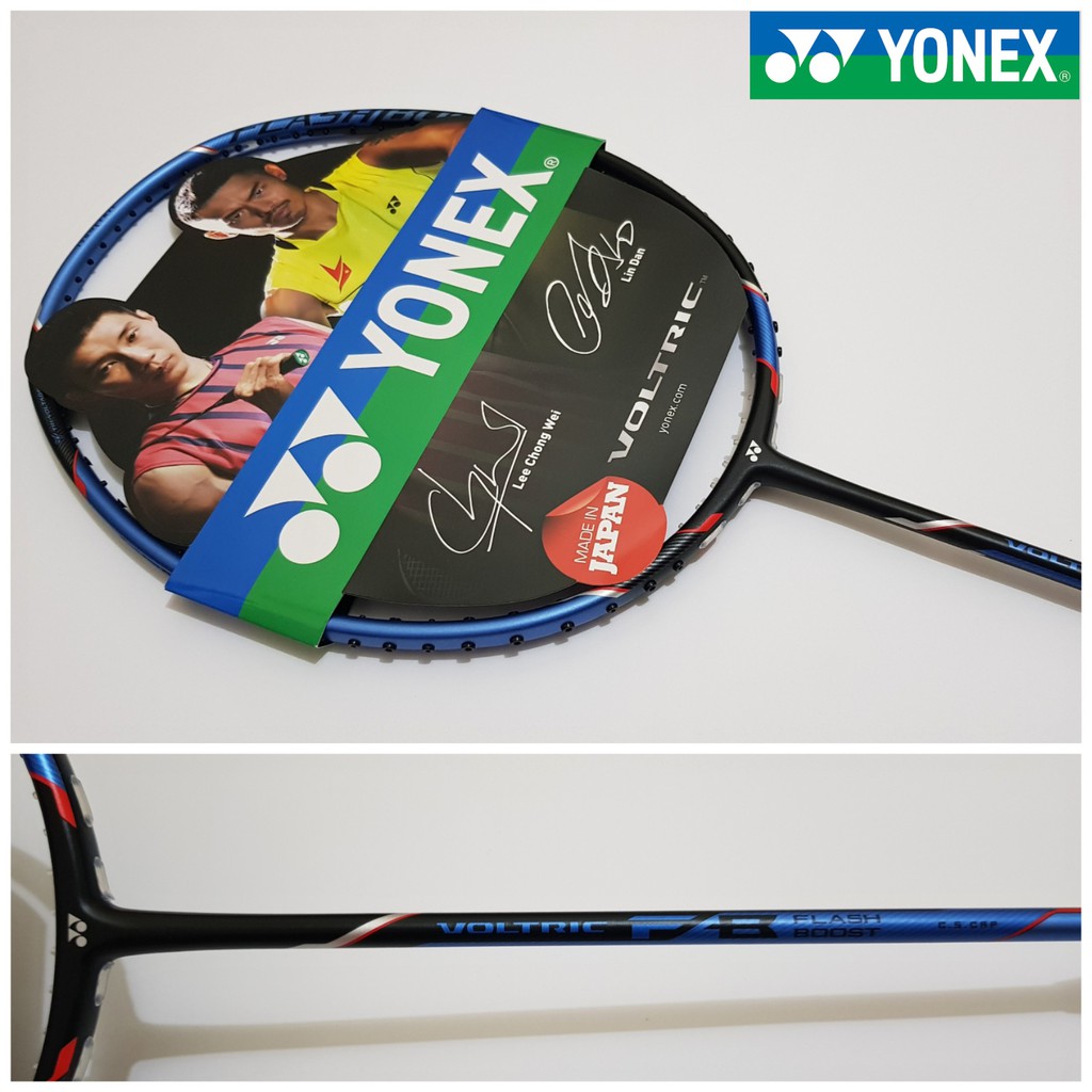 Raket Yonex VOLTRIC FLASH BOOST / Yonex Voltric FB - Black Green / Black Blue Made in Japan