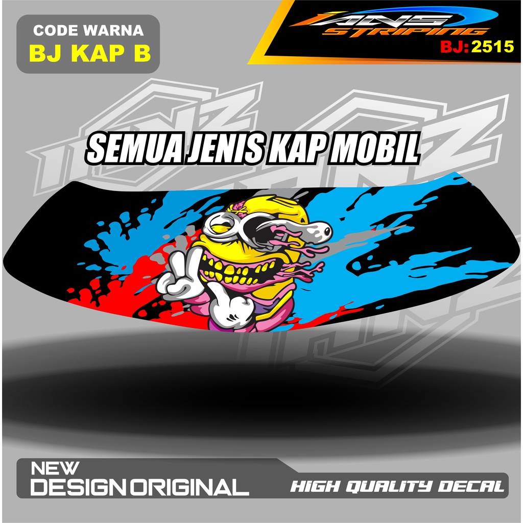 STICKER VARIASI DECAL KAP CUP MOBIL BRIO, AGYA, JAZZ, AVANZA, INOVA / DECAL STIKER CUP KAP MOBIL / STIKER KAP MESIN