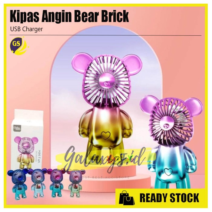 TERBARU KIPAS MINI FAN KIPAS ANGIN PORTABLE BEAR BRICK TERMURAH